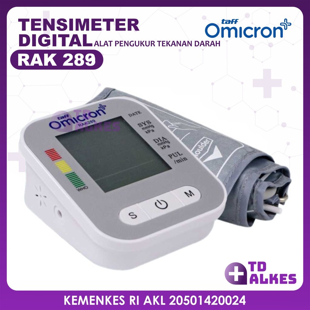 Taff Omicron Tensimeter Digital RAK289 Alat Ukur Tensi Tekanan Darah