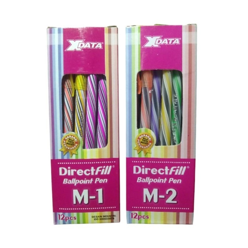 1pak Ballpoint pulpen  Bolpen ulir xdata M1 m2