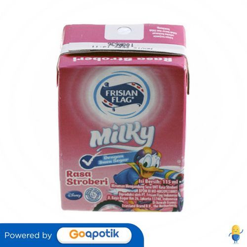 Frisian Flag Milky Susu Rasa Strawberry 115 Ml