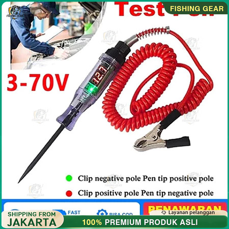 Digital Testpen listrik 5V-120V Tespen Digital DC Tester Testpen Kelistrikan Listrik Mobil Motor aut