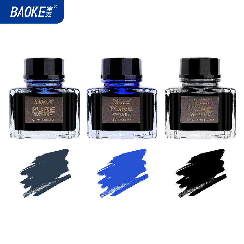 BAOKE 40ml Fountain Pen Ink Bottle Pigment Pure Pen Ink