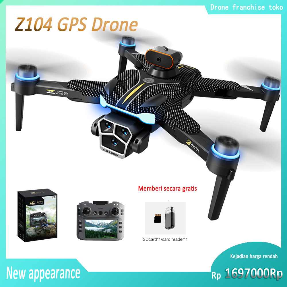 PROMOZ104 penampilan baru Linjia GPS mainan drone, daya ganda dan kamera ganda, 4K HD, ketinggian 10