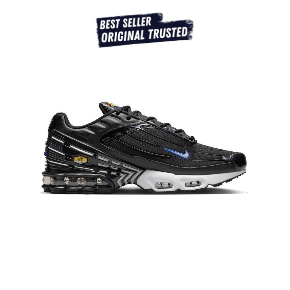 Sepatu Sneakers Nike Airmax Plus 3 Royal Silver  Original BNIB