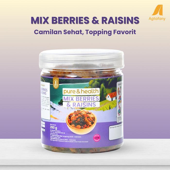 Mix Berries and Raisins 250 gr Cranberry Goji Berry Dark Raisin Golden Kismis Buah Kering Dried Frui