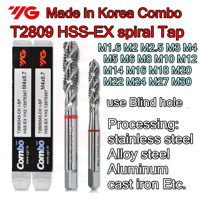 M1.6 M2 M2.5 M3 M3.5 M4 M5 M6 M8 M10 M12 M14 M16 M18 M20 M22 M24 M27 M30 100% Made in Korea YG-1 T28