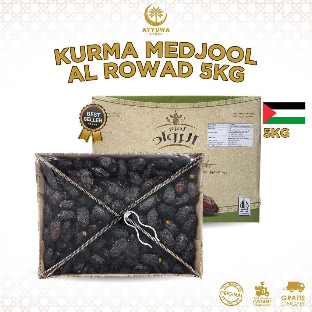 KURMA MEDJOOL PALESTINA 5KG PREMIUM JUMBO / KURMA MEDJOOL GRADE A ORIGINAL