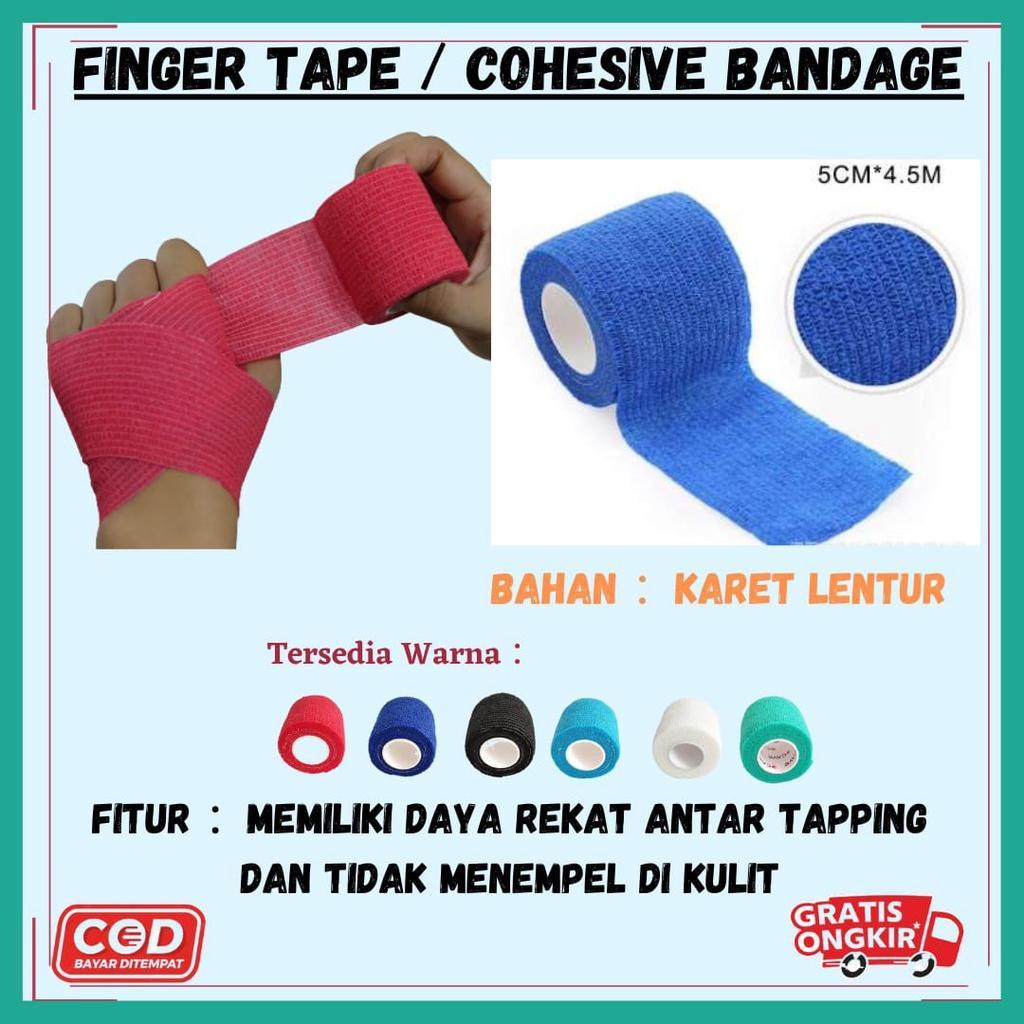 Finger Tape Taping Jari Tangan Olahraga untuk Futsal Voli Basket Support Grip Anti Cedera Premium