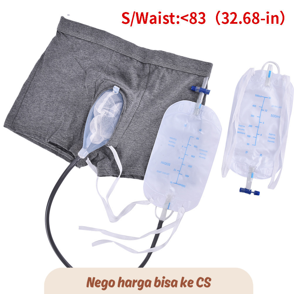 LL Reusable Male Urinal Bag Urine Bag Silicone Urine Funnel Pee Holder Collector With Catheter For O
