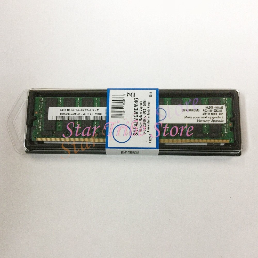 For DELL SNP4JMGMC/64G Server Memory 64GB 4DRX4 DDR4 2400MHz ECC RDIMM RAM 2400