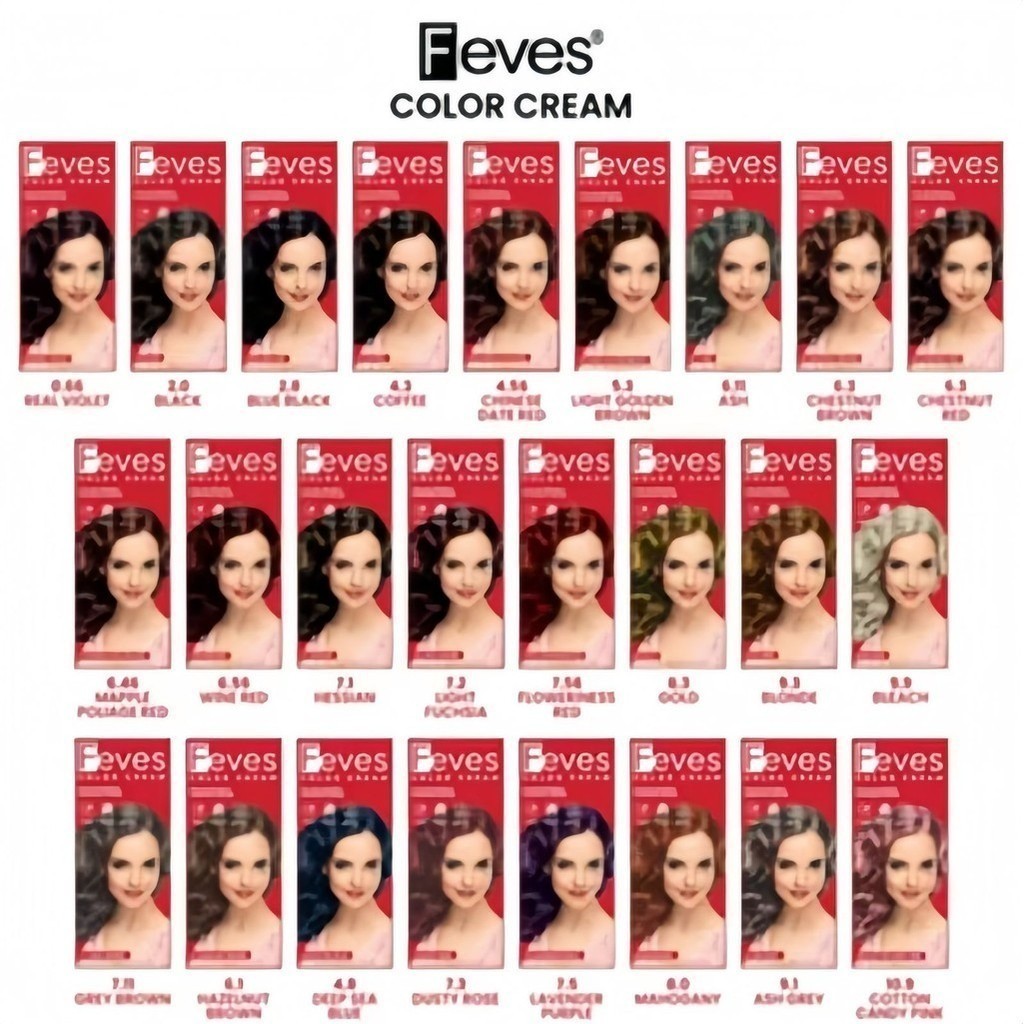 Cat Rambut Feves 100ml - Pewarna Rambut  Feves 100ml - Semir Rambut Feves 100ml