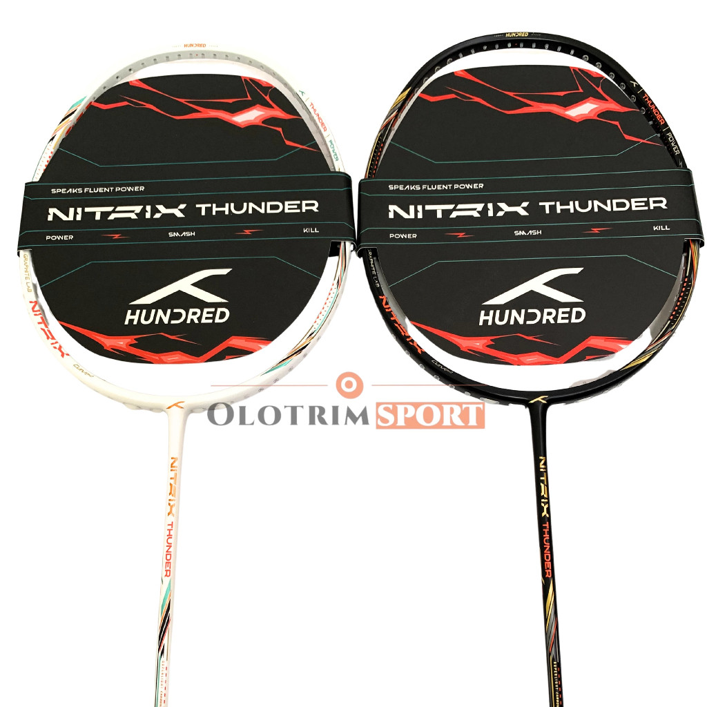 Raket Badminton HUNDRED NITRIX THUNDER 4U 5U 32LBS ORI HUNDRED