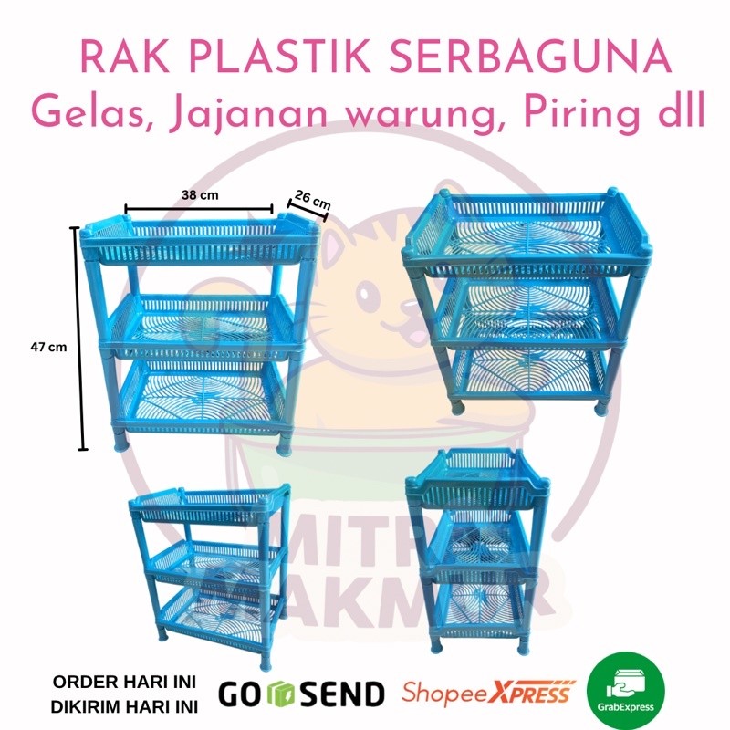 TERLARIS SALE RAK PIRING PLASTIK MURAH / RAK DISPLAY JAJANAN / RAK BUMBU / SERBAGUNA