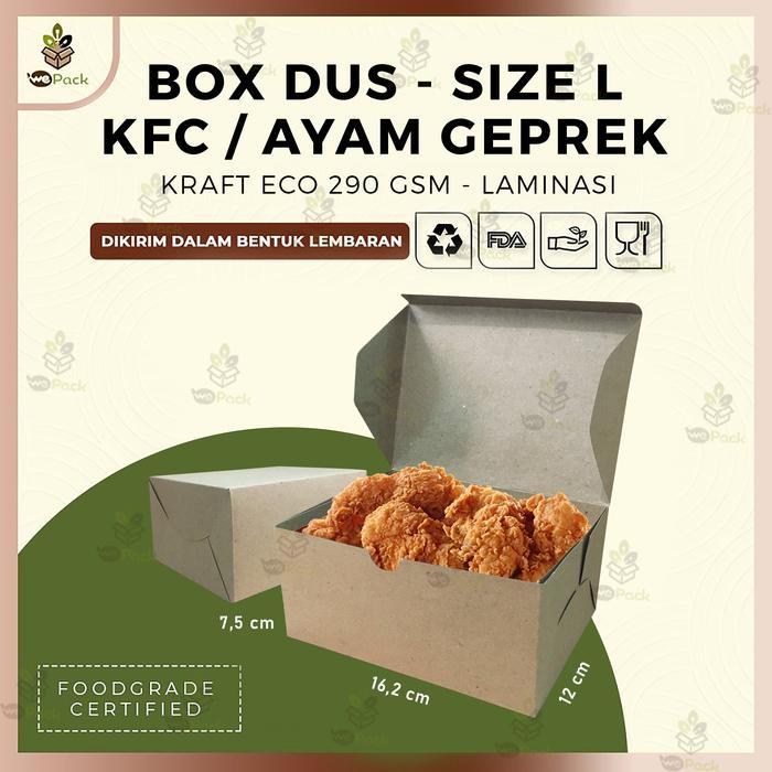 Snack kue box Dus snack nasi ayam KFC KRAFT size L