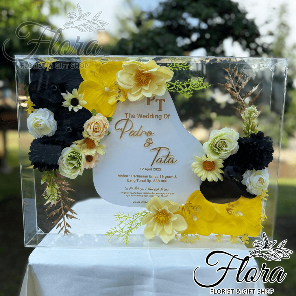 Bingkai Mahar Pernikahan Akrilik Murah- Mini Lilac- Mahar Pernikahan / Pigura Mahar Modern Elegan