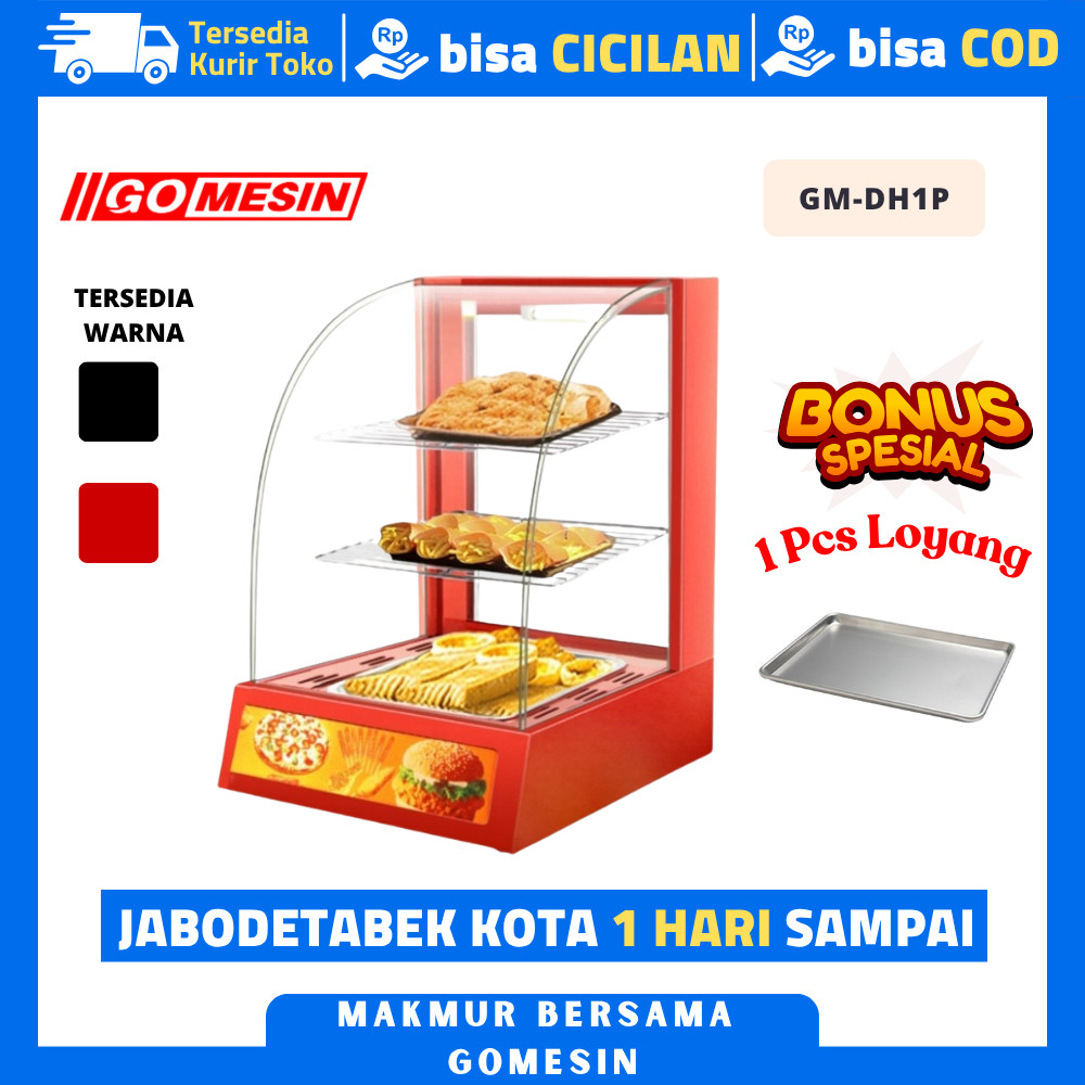 SHOWCASE WARMER FRIED CHICKEN GOMESIN GM-DH1P ETALASE PENGHANGAT MAKANAN AYAM FRIED CHICKEN