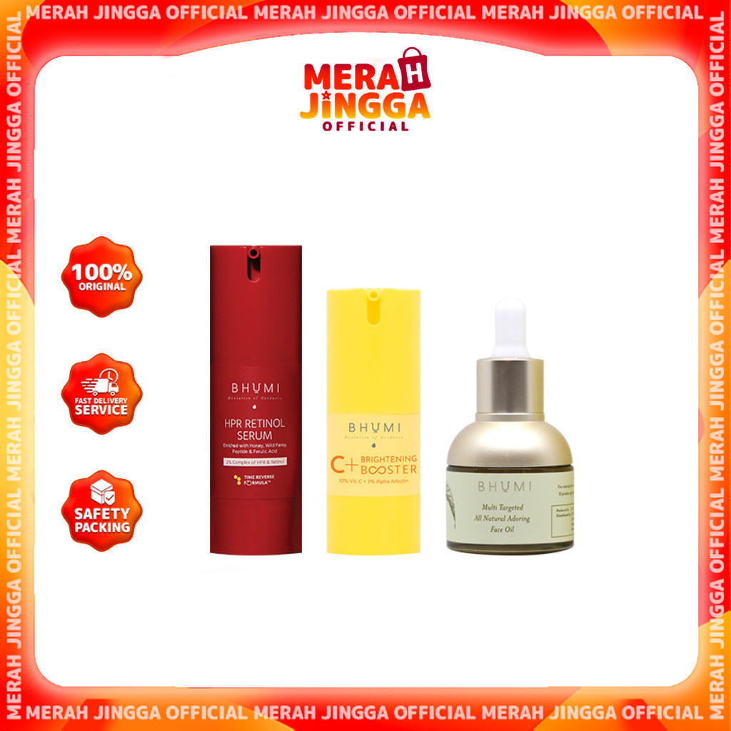 Bhumi Natural Skincare Serum, Face Oil, Cleanser | Merah Jingga Official