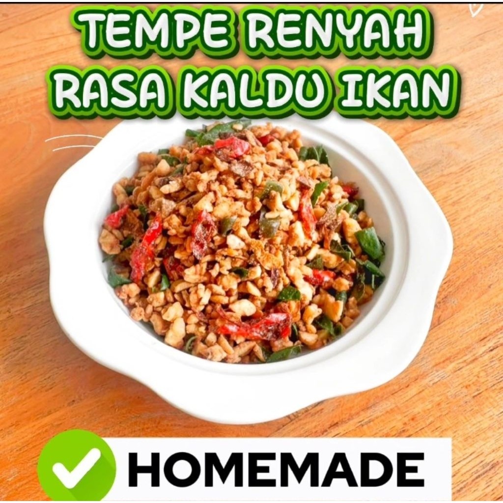 JN Teri ikan asin Tempe renyah siap saji keripik tempe daun jeruk kripik makanan ringan balado oreg 