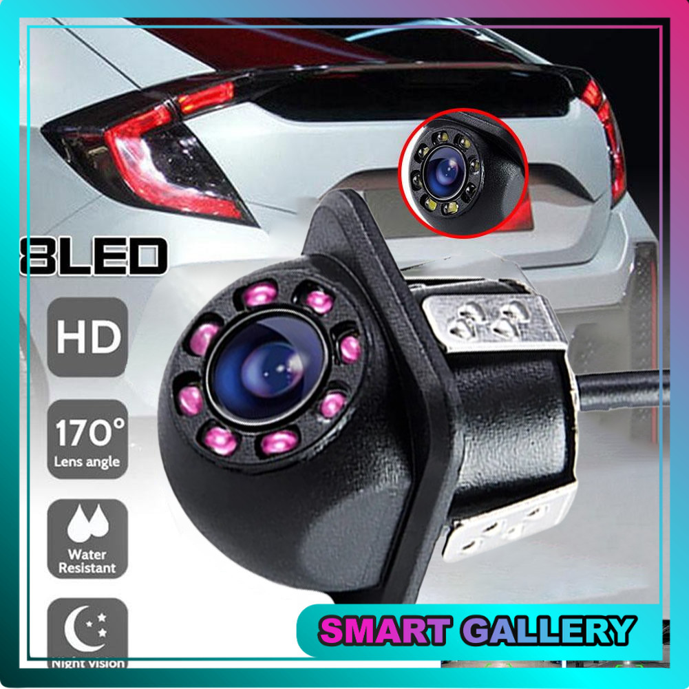 Kamera Mundur Mobil Parkir Kualitas Ultra HD Rear View Camera 8 LED Infrared