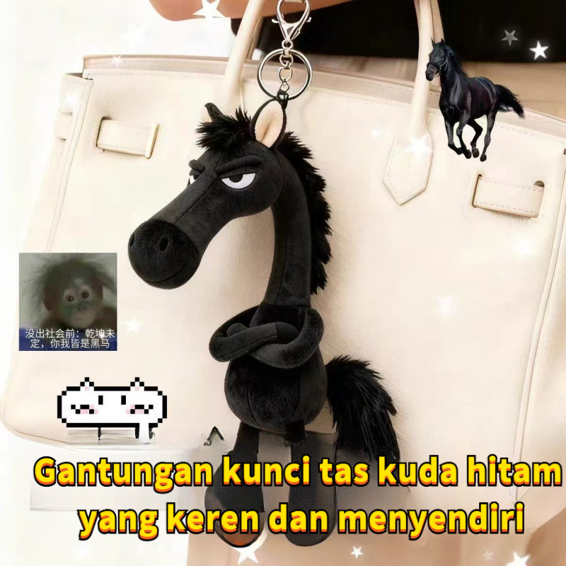 Gantungan Kunci/Maskot Plush Tahun Kuda/Mainan Boneka Kuda Kecil