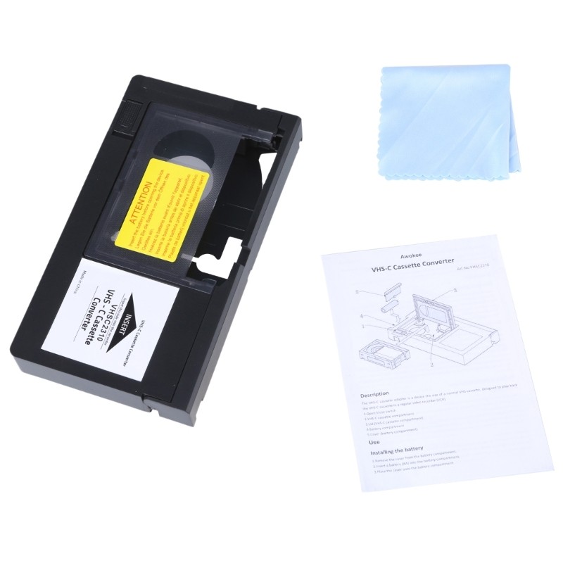 Q1FC VHS Cassette Converters Adapter for VHS CSVHS Tape Motorized Easily Use