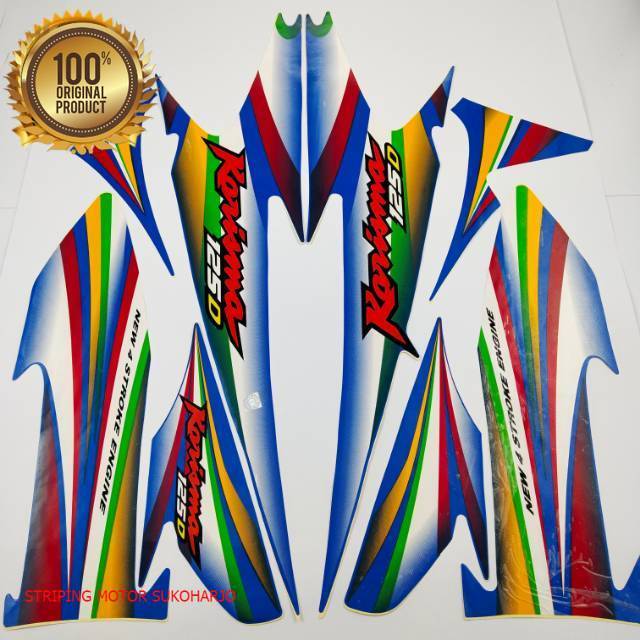 (ORI) striping honda karisma d 125 2003 biru list body standar kualitas original