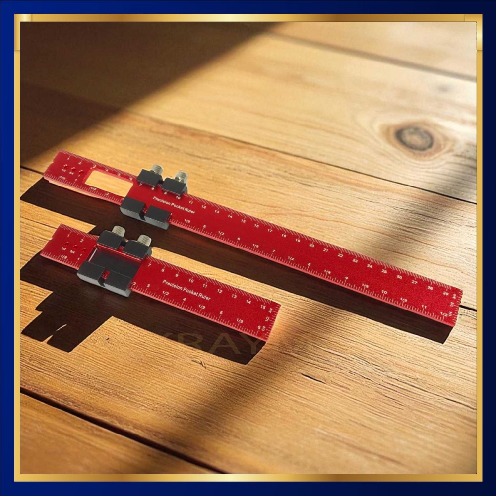 Penggaris Mark Line Gauge T-Type Woodworking Measuring Ruler - C200