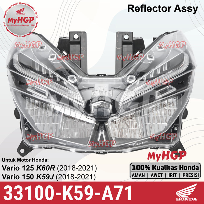 33100-K59-A71 Reflector Assy/Set Vario 125/150 New 2018 33100K59A71