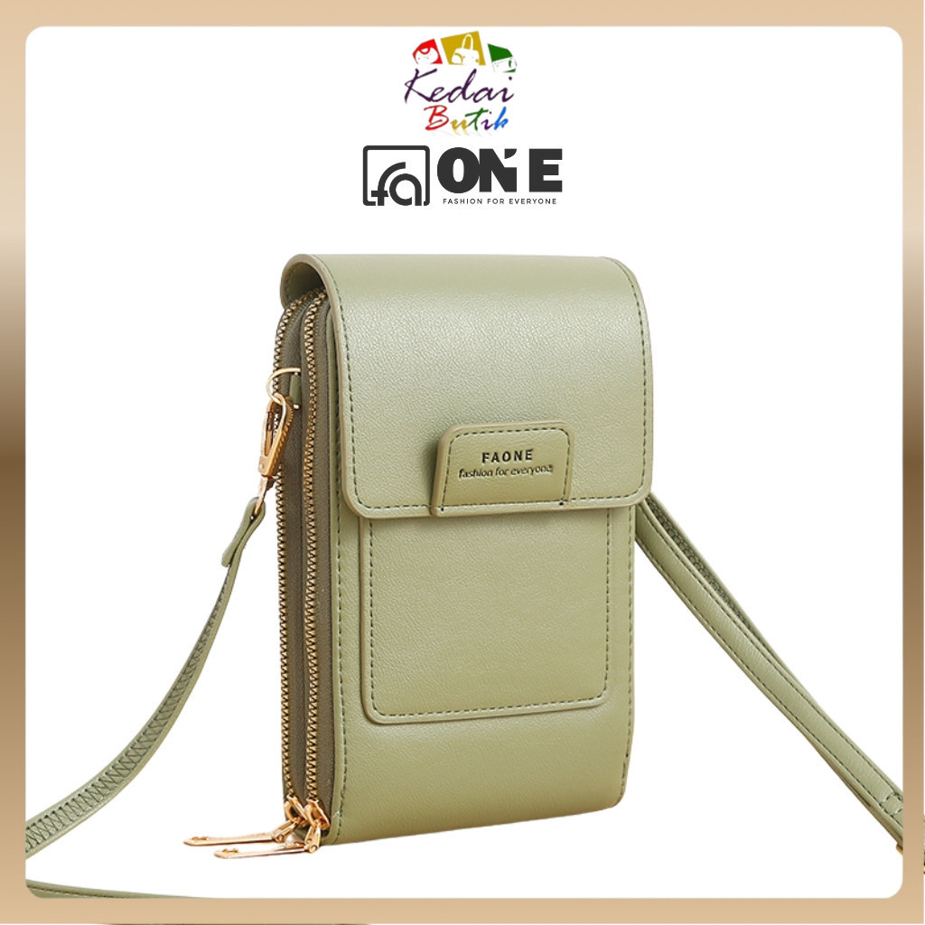 KEDAIBUTIK (F343) Tas Selempang Wanita / Premium Import / Dompet HP / Touch Screen / ORI FAONE