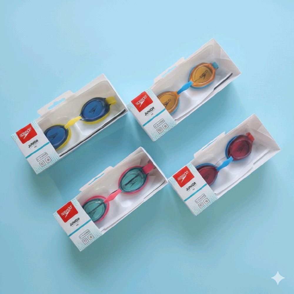 Speedo Kacamata Renang Anak Junior Jet Original Anti Fog UV 380 untuk Usia 6-14 Tahun dengan Pelindu