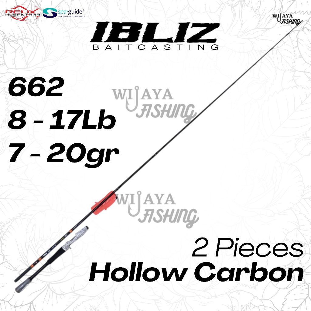 WF Joran Pancing RELIX NUSANTARA Ibliz 662 BC Mancing Casting Toman 8-17Lbs Wijaya Fishing