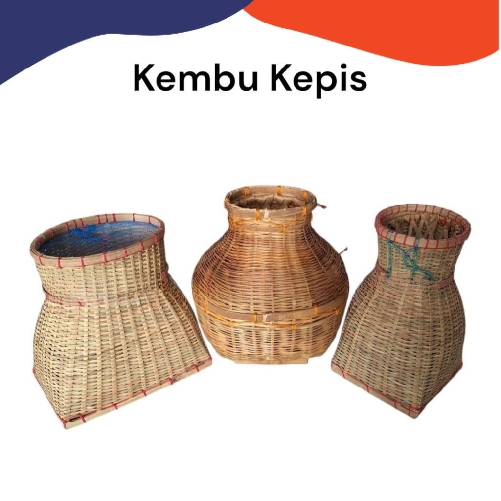 Bisa COD Kembu Kepis Korang Kantong Ikan Anyaman Bambu Tradisional