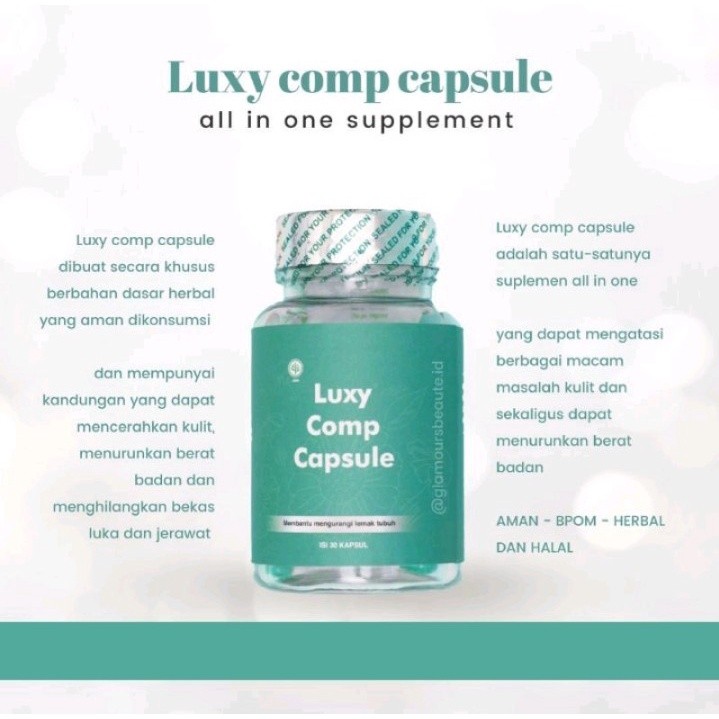 LUXY COMP CAPSULE 100% ORIGINAL || WHITENING SLIMING DALAM SATU KAPSUL WHITENING SLIMMING DALAM SATU