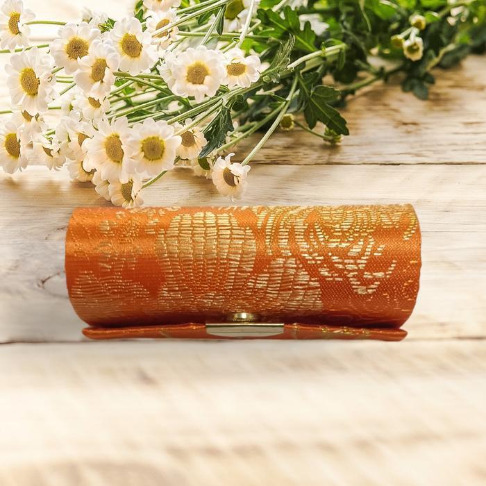 Warna Orange - Dompet Lipstik Single / Dompet Koin Import dengan kaca