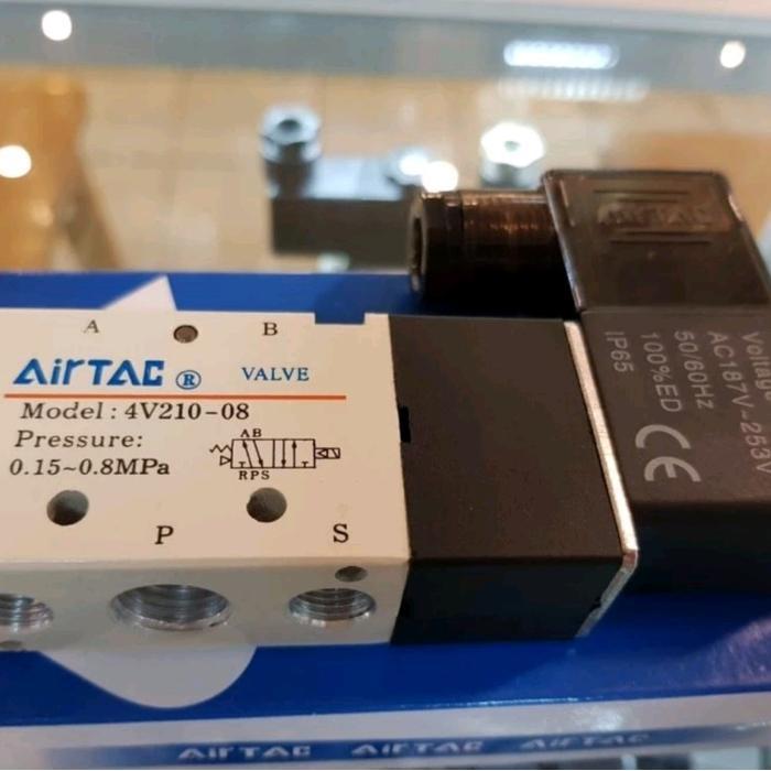 BUILDNEST Selenoid Valve 4V210-08 Airtac Pneumatic - 220vac