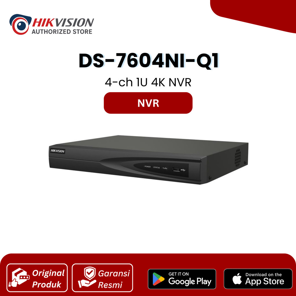 HikVision DS-7604NI-Q1/4P 4-ch 1U 4 PoE 4K NVR