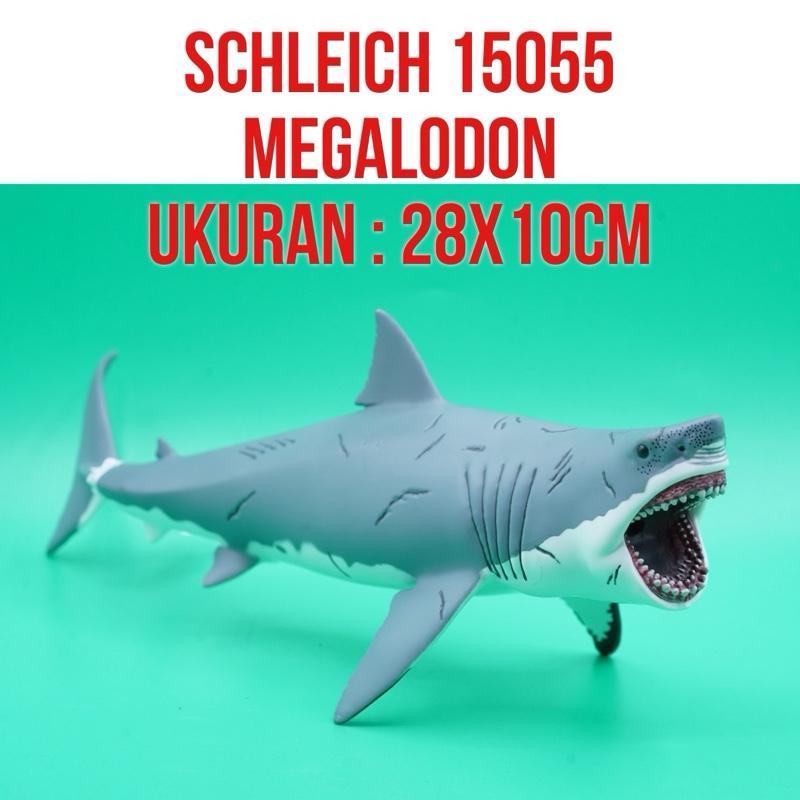 Schleich 15055 Meg Megalodon Otodus Megalodon Carcharocles Ikan Hiu Gigi Raksasa | Besar 28x10cm | M