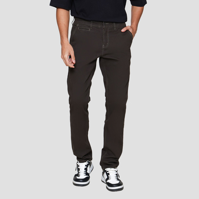 Lois Zipper Slim Stretch Fit Celana Chino Pria 123102866