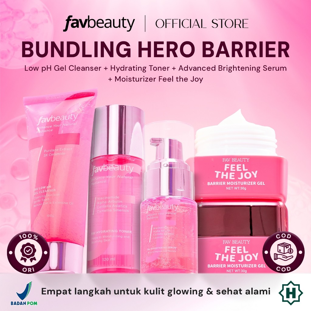 [Get Free Gift] FAV BEAUTY Complete Bundling for Skin Barrier | Brightening Cleanser Toner Serum Moi