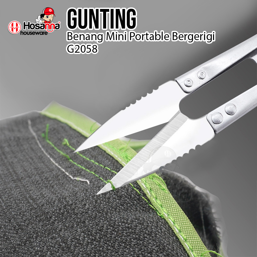 [ PREMIUM ] Gunting Benang Stainless Bergerigi G2058 / Gunting Jahit Portable Anti Karat