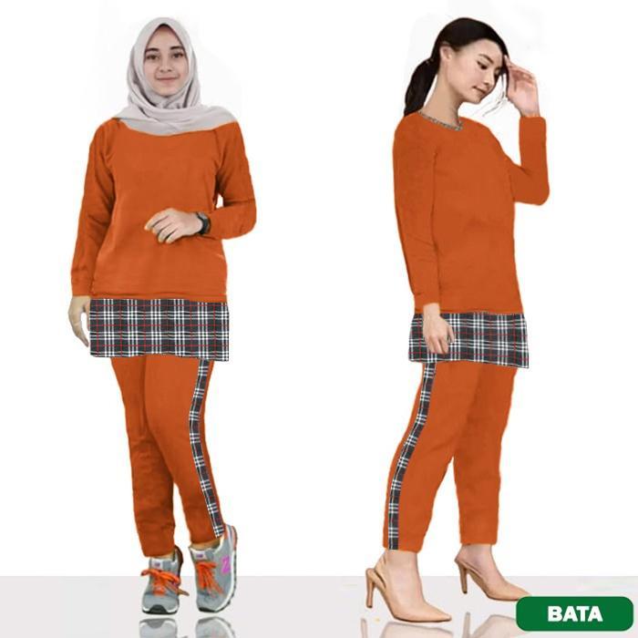 Setelan Kaos Olahraga UMI TUNIK MuslimAH SET Training Senam Wanita Babyterry B Size Oversize Jumbo X
