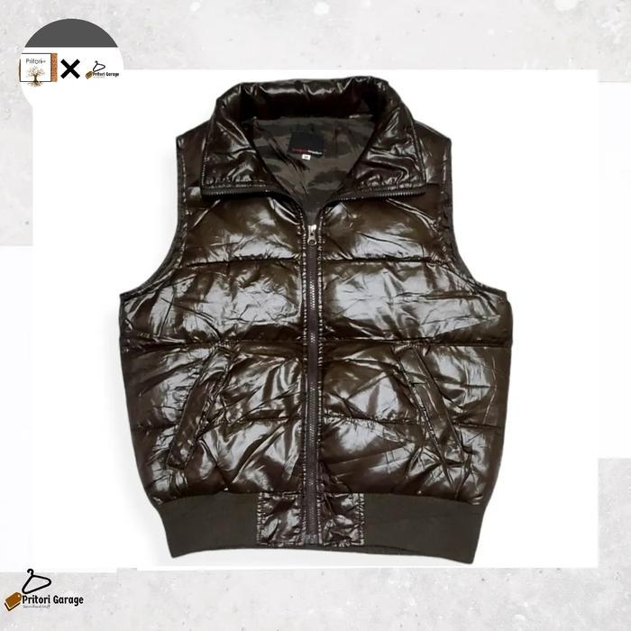 Rompi Outdoor Vest Puffer Jacket Grangesta Standard Dark Brown Color