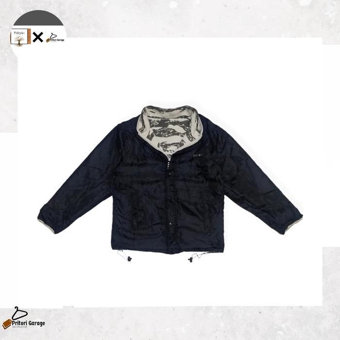 Reversible Windbreaker Fleece Puffer Jacket Power To The People Army