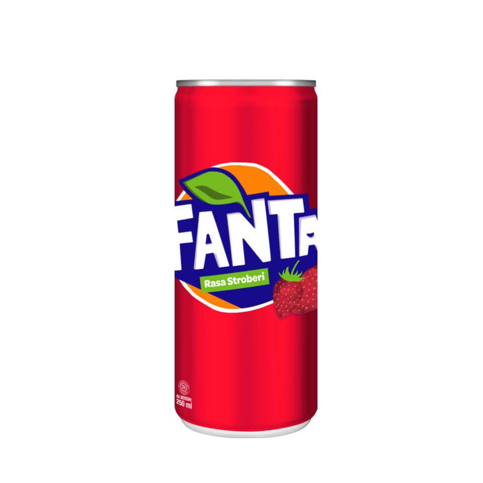 Fanta Minuman Soda Strawberry Kaleng 250 ml