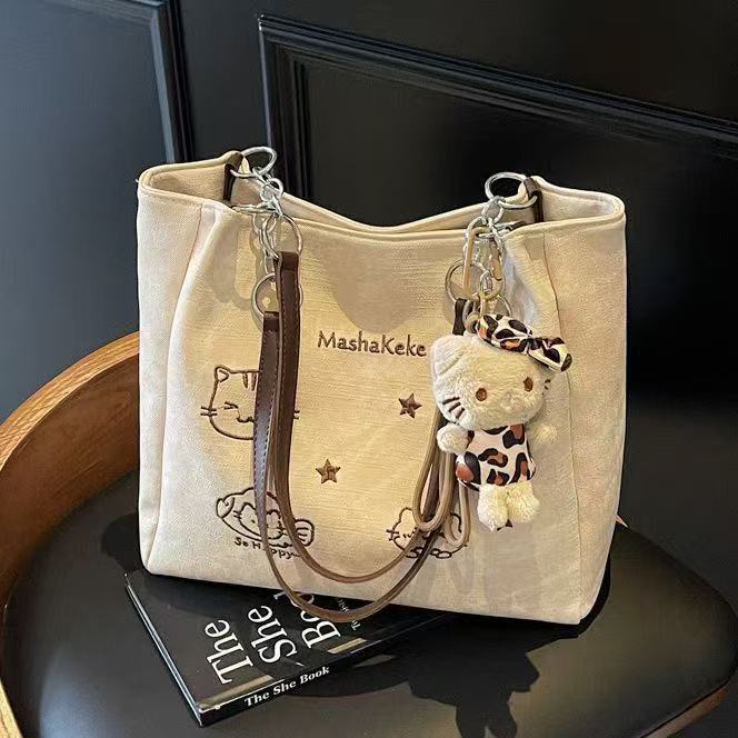 Y2.Morgan Tas Tote Wanita Gaya Santai Serbaguna Untuk Kantor Tas Axillary Selempang Kapasitas Besar 