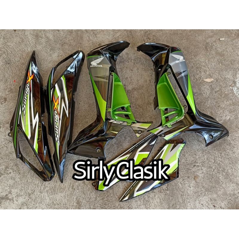 Cover Body Belakang Plus Sayap Honda Supra X 125 R New Batman 2008 s/d 2013 Lis Stiker 2011 Warna Hi