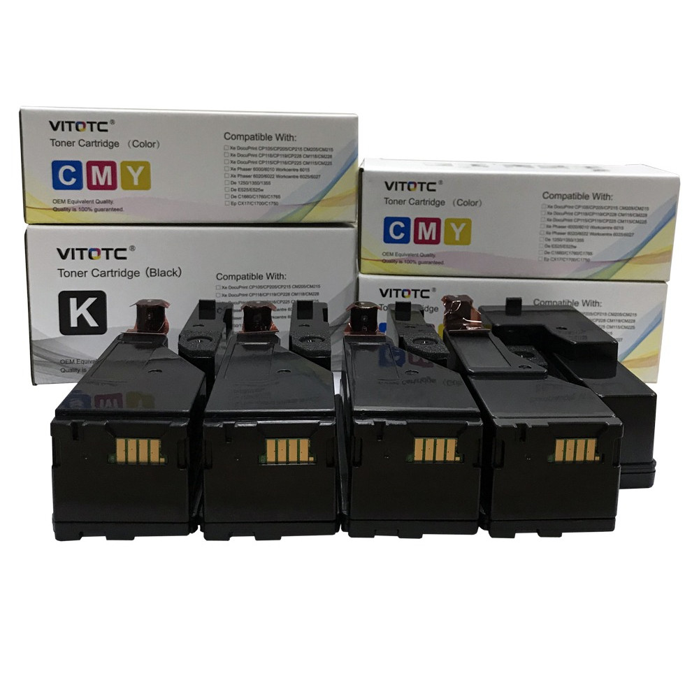 4 Color Toner Cartridge For Xerox Phaser 6020 6022 WorkCentre 6025 6027 MFP Laser Printer Full Powde