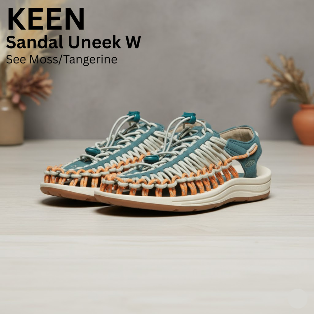 KEEN Sandal Wanita Keen Uneek W - Sea Moss/Tangerine