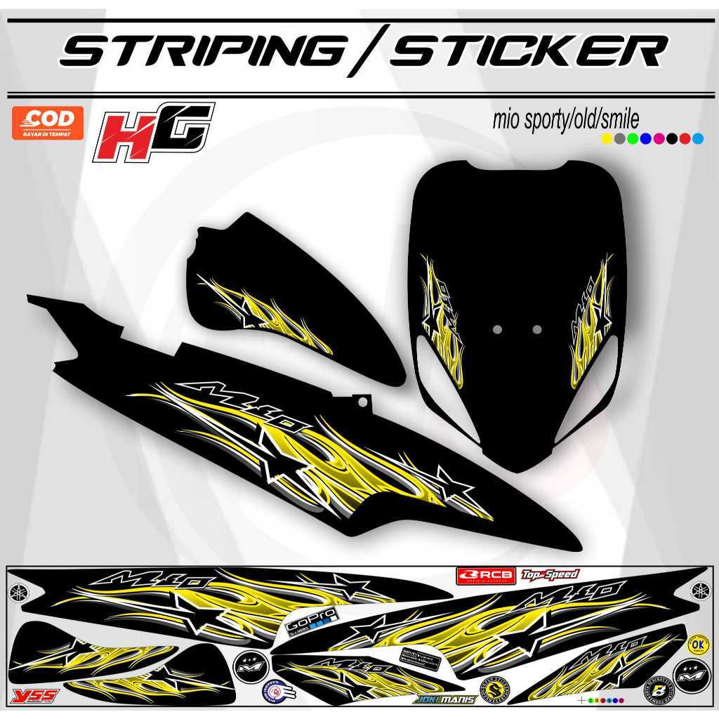 VARIASI STRIPING STICKER VARIASI MIO OLD/ STRIPING MIO SPORTY BINTAG API HG66
