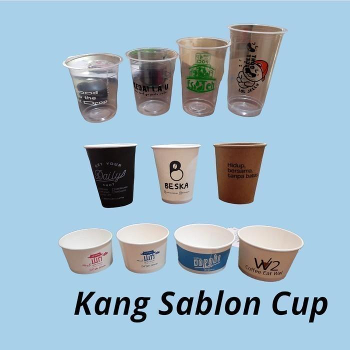 Sablon Gelas Cup Plastik, Paper Cup & Paper Bowl | Link Pesanan Khusus