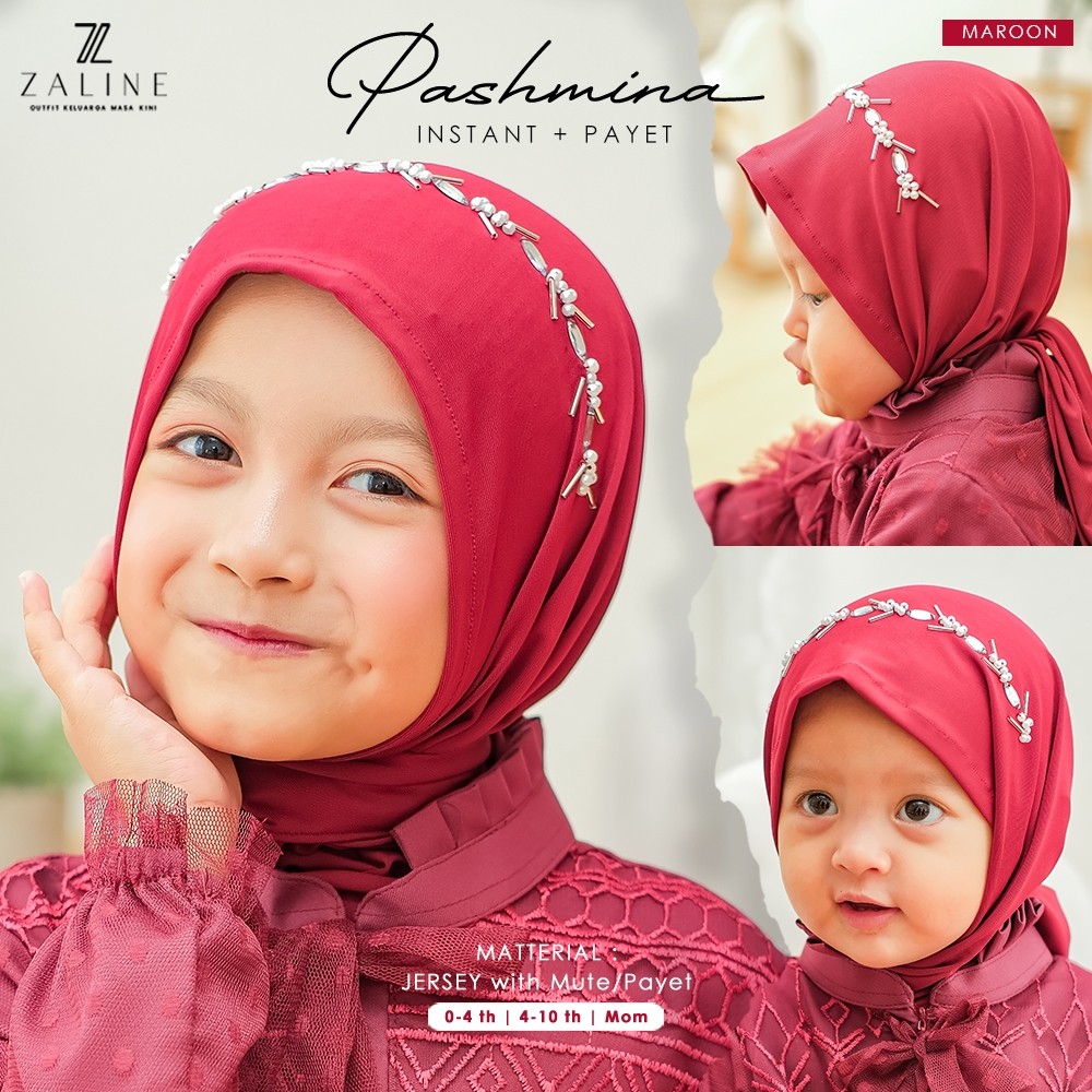 ASF3 JILBAB SEGITIGA INSTAN ANAK PAYET PREMIUM| HIJAB PASTAN PASHMINA ANAK INSTAN PAYET BAHAN JERSEY